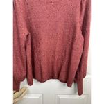 1. State  Sweater Womens Size XL Speckled Puff Sleeve Cozy Knit Mauve Brown Photo 4