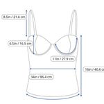 Ambrielle tankini top swimsuit floral black pink purple underwire Size XL Photo 1