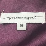 Joanna August Plum Chiffon Flutter Sleeve Maxi Bridesmaid Wedding Guest Dress Photo 11