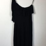 See By Chloe  Black One Shoulder Ruffled Detail Womens Size‎ 2 Knit Photo 4