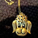 Antique Gold VINTAGE Gold Dog Necklace Photo 5