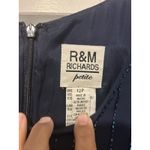 R & M Richards Navy Blue Formal Dress Women’s Size 12 P Mother Of Bride Wedding Photo 2