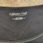 Coldwater Creek  Top Women's Size Large Black Sequins Quarter Sleeve Boat Neck Photo 2