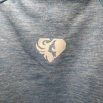 women's best Seamless Long Sleeve Athletic Crop Top Heather Blue Yoga Womens 2XL Photo 2