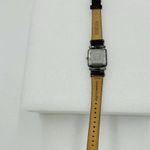 Ecclissi Sterling Silver 925 Blue Face Brown Leather Band Wristwatch Photo 6