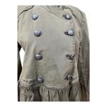 Free People  y2k women’s army green peplum utility blazer Xs Photo 8