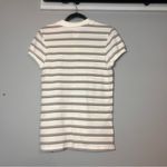 Old Navy Vintage  Polo Shirt Striped Cream Brown Green Blue Womens Size Large Y2K Photo 5