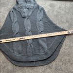 J. McLaughlin  Gray Merino Wool Cape Poncho Rabbit Fur Hood M/L Photo 10