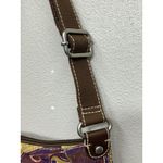 Fossil  Coated Canvas Patchwork Floral Paisley crossbody Bag Purse Boho Hippie Photo 4