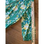 st. john's bay  Women Green Floral Long Sleeve Blouse Size Large Hawaiian Colorful Photo 5