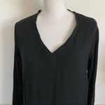 Cloth & Stone • Solid Black V Neck Long Sleeve Pocket Dress Photo 40