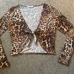 Animal, Leopard Print Front Tie V Photo 4