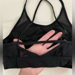 Alo Yoga  Starlet Black Sports Bra with White Logo Photo 4
