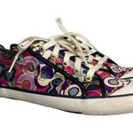 Coach Womens multicolor POPPY Canvas Sneakers Leather Accents 8.5 Y2K casual Photo 0
