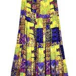 Vintage Clio Maxi Skirt Size M Hippie Boho Gypsy Artsy Festival Patchwork Y2K Blue Size M Photo 3