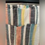 Kiss & Cry linen blend pastel striped wide leg pull on beach pants w/pockets. XL Photo 7