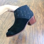Toms  • Leila booties ankle boots black suede grey dotted wool heeled round toe Photo 7