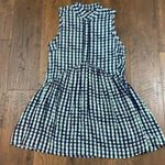 Topshop  Checker Blue Sleeveless Shirt Dress Photo 0