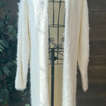 EXPRESS long white fuzzy cardigan Photo 0
