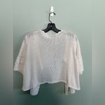Wooden Ships  WHITE CALLIOPE SHORT SLEEVE CARDIGAN SCALLOPED COTTAGECORE SZ XS Photo 5