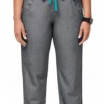 FIGS  Gray Joggers with Teal Drawstring Photo 0