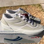 Superga  Women's 2941 Leather Perf Swallow Tail Sneaker NEW without box 7.5 Women Photo 0