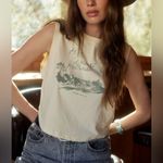 Spiritual Gangster NWOT Anthropologie Retreat Crawford Crop Tank - canvas - M Photo 2