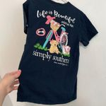 Simply Southern Life is Beautiful Enjoy the Ride Short Sleeve Tee Navy Blue M Photo 15
