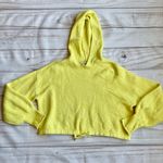 American Eagle Lemon Yellow Oversize Crop Hooded Sweater Size XS Photo 1