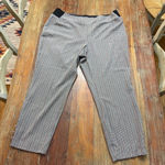 Investments Women's  Plaid Ankle Pants Size 16 Black Multi-color Photo 0