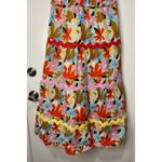 Celia B Nilsa Dress Floral Tiered Midi Size XL NWT Scalloped Details Tie Straps Pink Photo 6