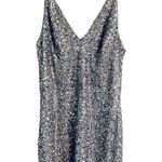 Dress the Population Tatum metallic sequin body con mini party dress women’s L Photo 0