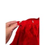 VTG Red Velvet Skirt High Waist Mid Length 1950s Style Zip Closure 12x19/US 0 Photo 5