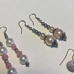 Lot Of 4 Costume Earrings Pierced Beaded Dangle Photo 3