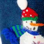 Vintage Croft & Barrow Christmas sweater with 3D snowman cardinal, L Blue Size L Photo 10