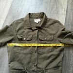 frame denim Army Green Utility Romper Medium Streetwear Snap Zipper Photo 9