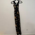 Lulus Lulu’s Pemberley Black Floral Jacquard Lace-Up Maxi Dress XS Photo 3