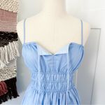 Sunday in Brooklyn Anthropologie Smocked Poplin Cotton Midi Dress Blue Sz M NWT Photo 8