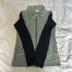 Lululemon Daily Yoga Mint Moment Jacket Sz 6 Full Zip Black Green Stripe Preppy Photo 1