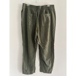 Old Navy  Womens Large Green High Rise Straight Linen Blend Pants Coastal Photo 1