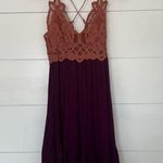 Free People  Women’s Small Purple Adella Chemise Lace Dress Slip Spaghetti Strap Photo 0
