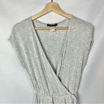 Urban Outfitters UO Caution to the Wind Gray Stripe Wrap Midi Dress M Photo 2