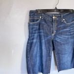Banana Republic  Denim Bermuda Raw Cut Hem Shorts Blue Small Medium 6 Photo 2