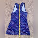Nike  Dri-Fit Racerback Tank Top L Blue Pink Print Athleisure Running Sporty Photo 4