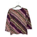 Ruby Rd Purple Embellished Knit Blouse Sequin Accent 3/4 Sleeve Dressy Casual XL Photo 1