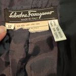 Salvatore Ferragamo  Vara Logo‎ Button Wool Collarless Jacket Blazer Black 10 Photo 1