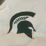Zoozatz College Corner Michigan State University White Crop Tank Large NEW Photo 1
