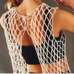 Anthropologie Current Air white pearl beaded tank. One size. New with tags. Photo 1