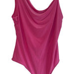 ALLSAINTS 21 Saints Shoulder Bodysuit Draped Cowl Neck Sleeveless Pink XL Photo 0