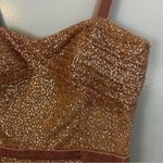 NWT Marchesa Notte Glitter Tulle Cocktail Dress in Rose Pink Gold Size 6 Photo 6